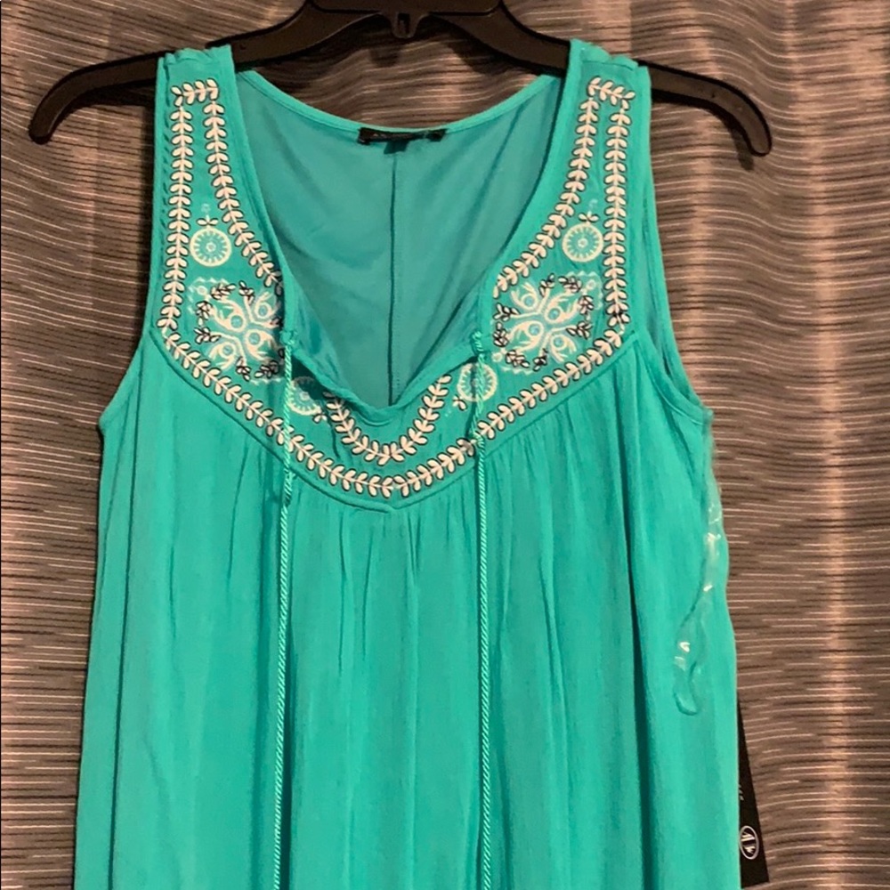 Teal summery dress